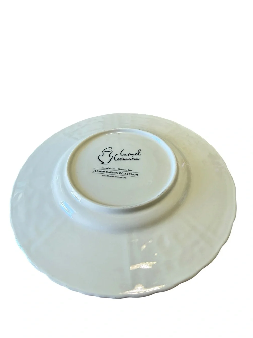Plate-Salad/Dessert-Carmel Ceramica-Flower Garden Collection-Embossed Design